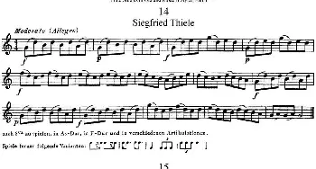 长笛曲谱 | 斯勒新老风格长笛练习重奏曲(第一部分)NO.14-NO.16  Siegfried Thiele S. (斯勒)