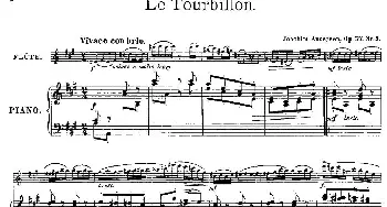 长笛曲谱 | Le Tourbillon(Op.57 No.3)长笛+钢琴伴奏  [丹麦]安德森