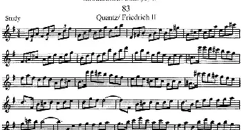 长笛曲谱 | 斯勒新老风格长笛练习重奏曲(第一部分)NO.83-NO.84  Siegfried Thiele S. (斯勒)