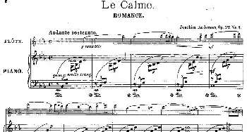 长笛曲谱 | Le Calme(Op.57 No.1)长笛+钢琴伴奏  [丹麦]安德森
