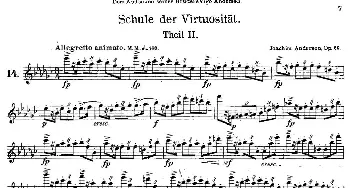 长笛曲谱 | Schule der Virtuosität. Op. 60(14)[丹麦]安德森
