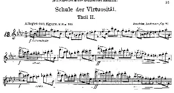 长笛曲谱 | Schule der Virtuosität. Op. 60(18)[丹麦]安德森