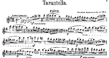 长笛曲谱 | Tarantelle(Op.55 No.8)[丹麦]安德森