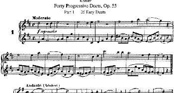 长笛曲谱 | 柯勒40首长笛提高练习曲OP.55(NO.1-NO.2)Kohler (柯勒)