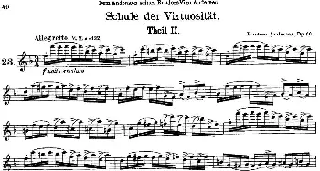 长笛曲谱 | Schule der Virtuosität. Op. 60(23)[丹麦]安德森