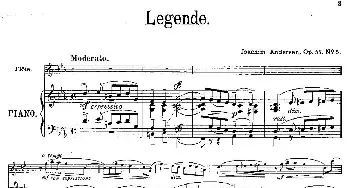 长笛曲谱 | Legende(Op.55 No.5)长笛+钢琴伴奏  [丹麦]安德森