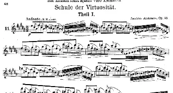 长笛曲谱 | Schule der Virtuosität. Op. 60(11)[丹麦]安德森