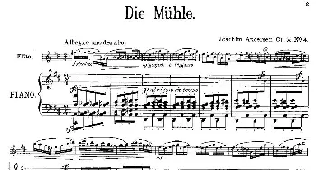 长笛曲谱 | Die Mühle(Op.55 No.4)长笛+钢琴伴奏  [丹麦]安德森