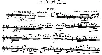 长笛曲谱 | Le Tourbillon(Op.57 No.3)[丹麦]安德森