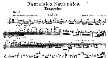 长笛曲谱 | Fantaisies nationales. Op. 59, 6.  Andersen(安德森）