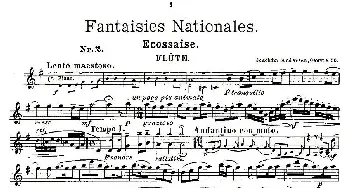 长笛曲谱 | Fantaisies nationales. Op. 59, 2.   Andersen(安德森）