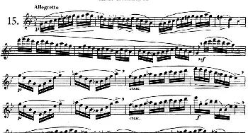 长笛曲谱 | 二十首练习曲作品132号之15  Garibold (加里波第）