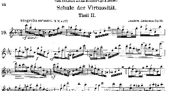 长笛曲谱 | Schule der Virtuosität. Op. 60(19)[丹麦]安德森