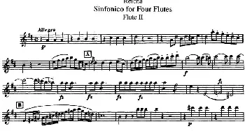 长笛曲谱 | 瑞查长笛四重奏(Flute 2)Reicha (瑞查）