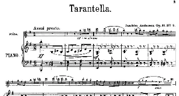 长笛曲谱 | Tarantelle(Op.55 No.8)长笛+钢琴伴奏  [丹麦]安德森