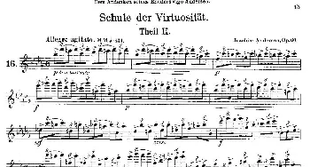 长笛曲谱 | Schule der Virtuosität. Op. 60(16)[丹麦]安德森