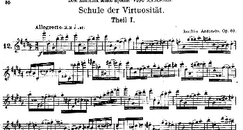 长笛曲谱 | Schule der Virtuosität. Op. 60(12)[丹麦]安德森