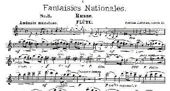 长笛曲谱 | Fantaisies nationales. Op. 59, 3.   Andersen(安德森）