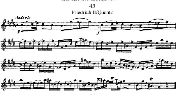 长笛曲谱 | 斯勒新老风格长笛练习重奏曲(第一部分)NO.43-NO.46  Siegfried Thiele S. (斯勒)