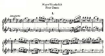 长笛曲谱 | Hugot/Wunderlich Four Duets(四首二重奏)Hugot Wunderlich