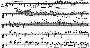 长笛曲谱 | 库劳长笛二重奏练习曲Op.10——Flute 1(No.2)Kuhlau (库劳)