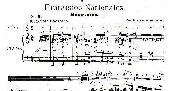 长笛曲谱 | Fantaisies nationales. Op. 59, 6(长笛+钢琴伴奏)Andersen(安德森）