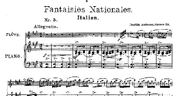 长笛曲谱 | Fantaisies nationales. Op. 59, 5.(长笛+钢琴伴奏)Andersen(安德森）