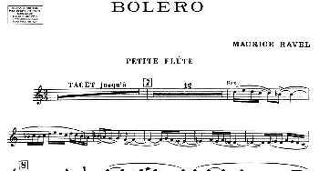 BOLERO(波莱罗)交响乐短笛分谱  拉威尔(Maurice Ravel）