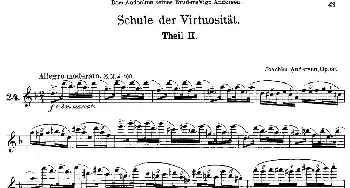 长笛曲谱 | Schule der Virtuosität. Op. 60(24)[丹麦]安德森