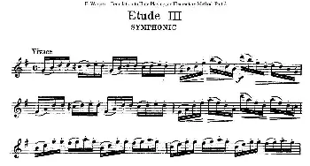 长笛曲谱 | 长笛演奏基础教程练习(Etude 3)E·Wagner (E·韦格）