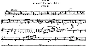 长笛曲谱 | 瑞查长笛四重奏(Flute 4)Reicha (瑞查）