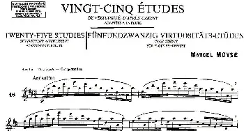 长笛曲谱 | Moyse - 25 Studies after Czerny flute 之16(25首改编自车尔尼作品的练习曲)Moyse