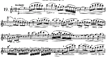 长笛曲谱 | 二十首练习曲作品132号之19  Garibold (加里波第）