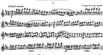 长笛曲谱 | 斯勒新老风格长笛练习重奏曲(第三部分)NO.12  Siegfried Thiele S. (斯勒)