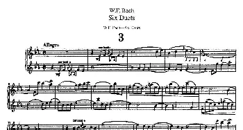 长笛曲谱 | W.F.巴赫—六首二重奏练习曲(3)W.F.巴赫