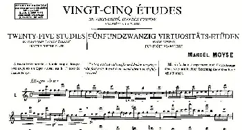 长笛曲谱 | Moyse - 25 Studies after Czerny flute  [1](25首改编自车尔尼作品的练习曲)Moyse