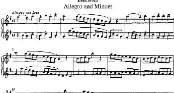 长笛曲谱 | 贝多芬快板及小步舞曲二重奏  Beethoven (贝多芬）