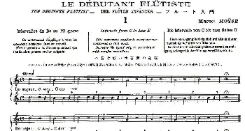 长笛曲谱 | 初级练习之1(Alphonse Ludec - Debutant Flutiste)莫伊斯Moyse
