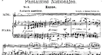 长笛曲谱 | Fantaisies nationales.  Russe. (Op.59 No.3)长笛+钢琴伴奏  [丹麦]安德森