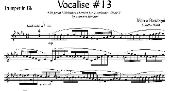 Bordogni - Vocalise #13(小号)Marco Bordogni