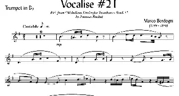 Bordogni - Vocalise #21(小号)Marco Bordogni