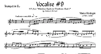 Bordogni - Vocalise #9(小号)Marco Bordogni