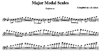 Major Modal Scales - Euphonium(上低音号练习教材选曲）