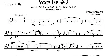 Bordogni - Vocalise #2(小号)Marco Bordogni