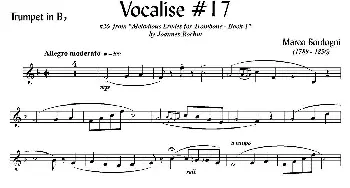 Bordogni - Vocalise #17(小号)Marco Bordogni