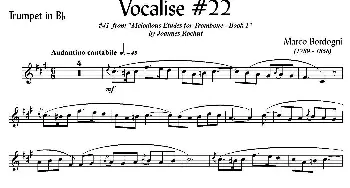 Bordogni - Vocalise #22(小号)Marco Bordogni