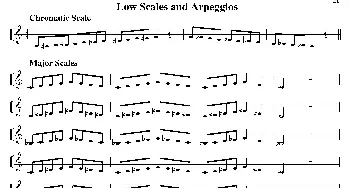 Low Scales and Arpeggios(小号）