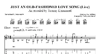 tommy emmanuel just an old fashioned love song(吉他谱)