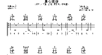 真心英雄(吉他谱) 周华健 成龙 黄耀明 李宗盛 李宗盛 李宗盛