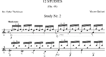 Mauro Giuliani《12 Studies,Op.48》(吉他谱)